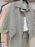 Summer Short Sleeves Strips Shirts With Short and Crop Camisoley